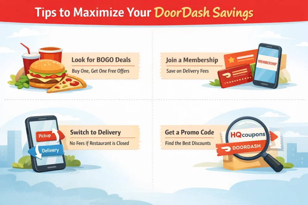 DoorDash coupon code tips